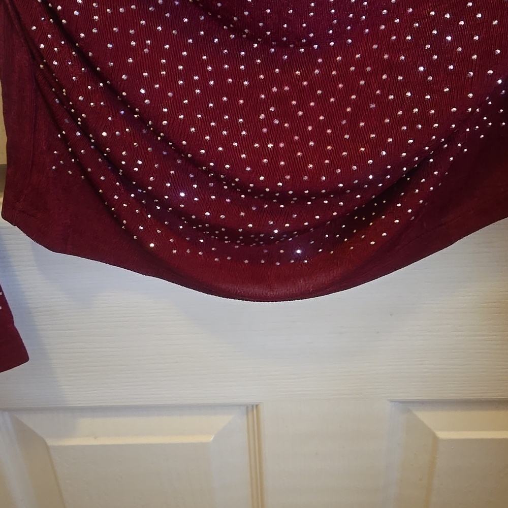 Red Sequin Blouse - Picture 5 of 7